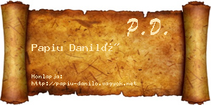 Papiu Daniló névjegykártya